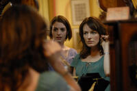 Anne Hathaway as Kym and Rosemarie DeWitt as Rachel in "Rachel Getting Married."