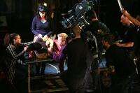 Tracie Thoms as Joanne, Renee Elise Goldsberry as Mimi, Eden Espinosa as Maureen and Will Chase as Roger in "Rent Filmed Live on Broadway."