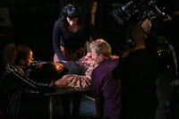 Tracie Thoms as Joanne, Renee Elise Goldsberry as Mimi, Eden Espinosa as Maureen and Will Chase as Roger in "Rent Filmed Live on Broadway."
