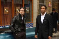 Adrien Brody as Leonard Chess and Jeffrey Wright as Muddy Waters in "Cadillac Records."
