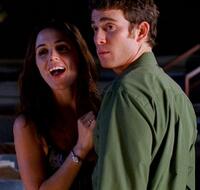 Eliza Dushku as City Hall and Bryan Greenberg as Barkley Michaelson in "Nobel Son."