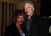 Alfre Woodard and Alan Rickman at the California premiere of "Nobel Son."