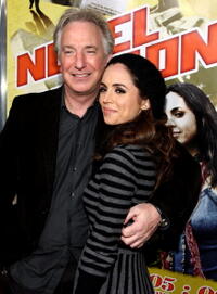 Alan Rickman and Eliza Dushku at the California premiere of "Nobel Son."