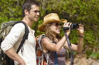Timothy Olyphant as Nick and Kiele Sanchez as Gina in "A Perfect Getaway."