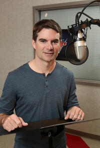 Jeff Gordon on the set of "Cars 2."