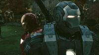 Iron Man and War Machine in "Iron Man 2."