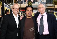 Producer Donald De Line, Michael Pena and Kevin McCormack at the California premiere of "Observe And Report."