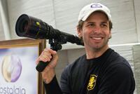 Director Zack Snyder on the set of "Watchmen: The IMAX Experience."