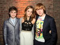Daniel Radcliff, Emma Watson and Rupert Grint at the after party of the New York premiere of "Harry Potter and the Half Blood Prince."