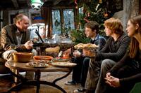 Director David Yates, Rupert Grint, Daniel Radcliffe and Bonnie Wright on the set of "Harry Potter and the Half-Blood Prince."