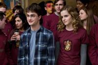 Daniel Radcliffe as Harry Potter, Matthew Lewis as Neville Longbottom, Emma Watson as Hermione Granger and Bonnie Wright as Ginny Weasley in "Harry Potter and the Half-Blood Prince."