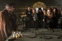 Jim Broadbent as Professor Horace Slughorn and Emma Watson as Hermione Granger in "Harry Potter and the Half-Blood Prince."