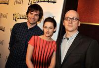 Bill Hader, Kristen Stewart and director Greg Mottola at the California premiere of "Adventureland."