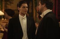 Ben Barnes as John and Colin Firth as Mr. Whittaker in "Easy Virtue."