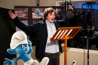 Anton Yelchin on the set of "The Smurfs."