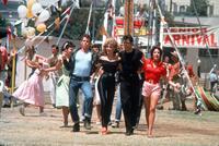 Jeff Conaway as Kenickie, Olivia Newton-John as Sandy Olsson, John Travolta as Danny Zuko and Stockard Channing as Betty Rizzo in "Grease Sing-a-long (2010)."