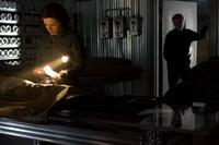 Kate Beckinsale as Carrie Stetko and Tom Skerritt as Doc in "Whiteout."