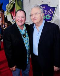 John Lasseter and Randy Newman at the California premiere of "The Princess and the Frog."