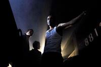 Edgar Flores, Kristyan Ferrer and Tenoch Huerta Mejia in "Sin Nombre."