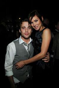 Dustin Milligan and Jessica Stroup at the California premiere of "The Informers."