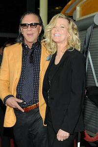 Mickey Rourke and Kim Basinger at the California premiere of "The Informers."