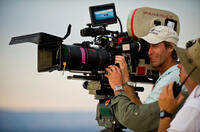 Director Michael Bay on the set of "Transformers: Revenge of the Fallen."