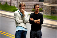 Shia LaBeouf and Director/Executive Producer Michael Bay on the set of "Transformers: Revenge of the Fallen."