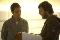 Sam Rockwell and Director Duncan Jones on the set of "Moon."