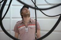 Director Duncan Jones on the set of "Moon."