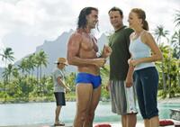 Carlos Ponce as Salvadore, Vince Vaughn as Dave and Malin Akerman as Ronnie in "Couples Retreat."