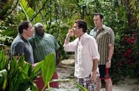 Jon Favreau as Joey, Faizon Love as Shane, Jason Bateman as Jason and Vince Vaughn as Dave in "Couples Retreat."