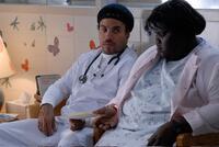 Lenny Kravitz as Nurse John and Gabourey Sidibe as Claireece "Precious" Jones in "Precious: Based on the Novel PUSH by Sapphire."