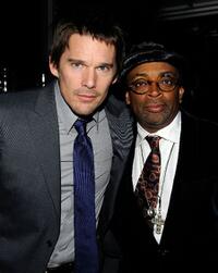 Ethan Hawke and Spike Lee at the after party of the New York premiere of "Brooklyn's Finest."