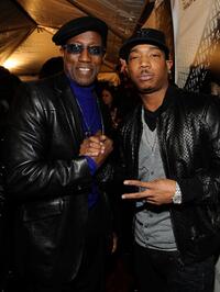 Wesley Snipes and Ja Rule at the New York premiere of "Brooklyn's Finest."