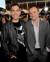 Vincenzo Natali and David Hewlett at the California premiere of "Splice."