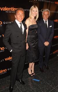 Valentino Garavani, Gwyneth Paltrow and Giancarlo Giammetti at the New York premiere of "Valentino: The Last Emperor."