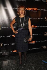 Gayle King at the New York premiere of "Valentino: The Last Emperor."