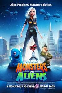 Poster art for "Monsters vs. Aliens 3D."