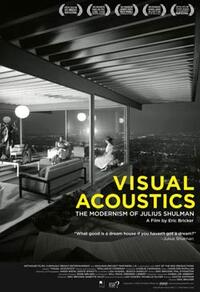 Poster art for "Visual Acoustics: The Modernism of Julius Shulman." 