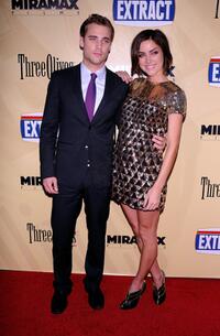Dustin Milligan and Jessica Stroup at the California premiere of "Extract."