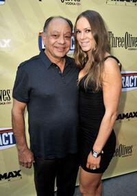 Cheech Marin and Natasha Rubin at the California premiere of "Extract."