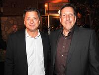 Michael Rotenberg and John Altschuler at the after party of the California premiere of "Extract."