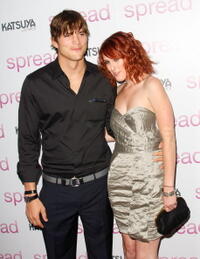 Ashton Kutcher and Rumer Willis at the California premiere of "Spread."