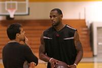 Director Kristopher Belman and LeBron James on the set of "More Than A Game."