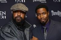 Adrian Younge and Michael Jai White at the New York premiere of "Black Dynamite."