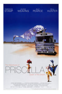 Poster art for "The Adventures of Priscilla, Queen of the Desert."