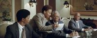 Leleti Khumalo as Mary and Morgan Freeman as Nelson Mandela in "Invictus."