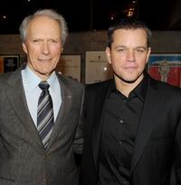 Clint Eastwood and Matt Damon at the California premiere of "Invictus."