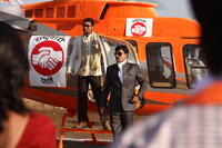 Ajay Devgan and Manoj Bajpai in "Raajneeti."