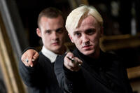 Josh Herdman as Gregory Goyle and Tom Felton as Draco Malfoy in "Harry Potter and The Deathly Hallows: Part 2."